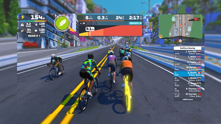 zwift 2024 updates 3 heads up display